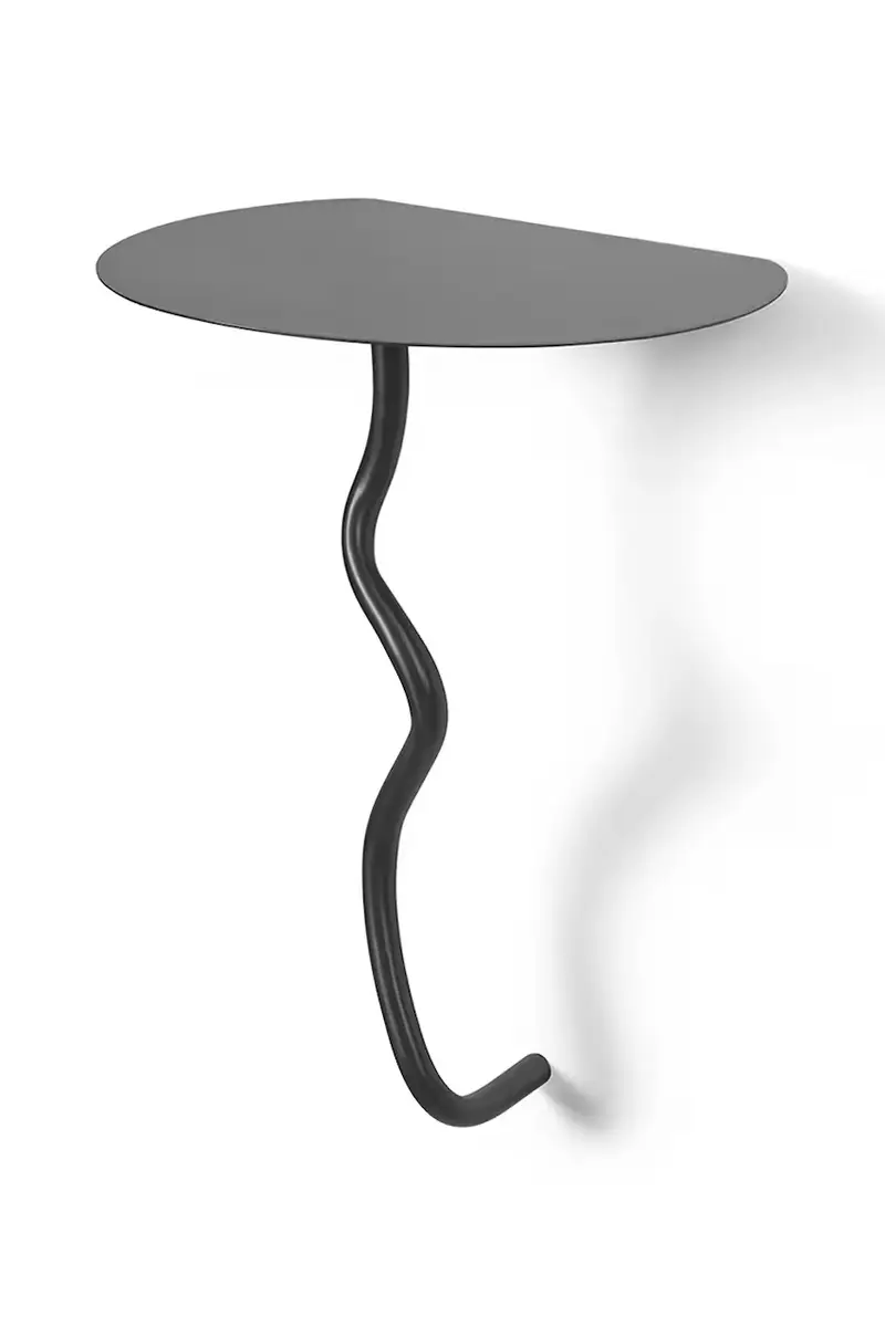 tavolino da parete Curvature colore nero miniatura 2