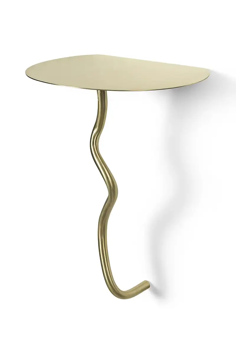 tavolino da parete Curvature Wall Table Giallo miniatura 2