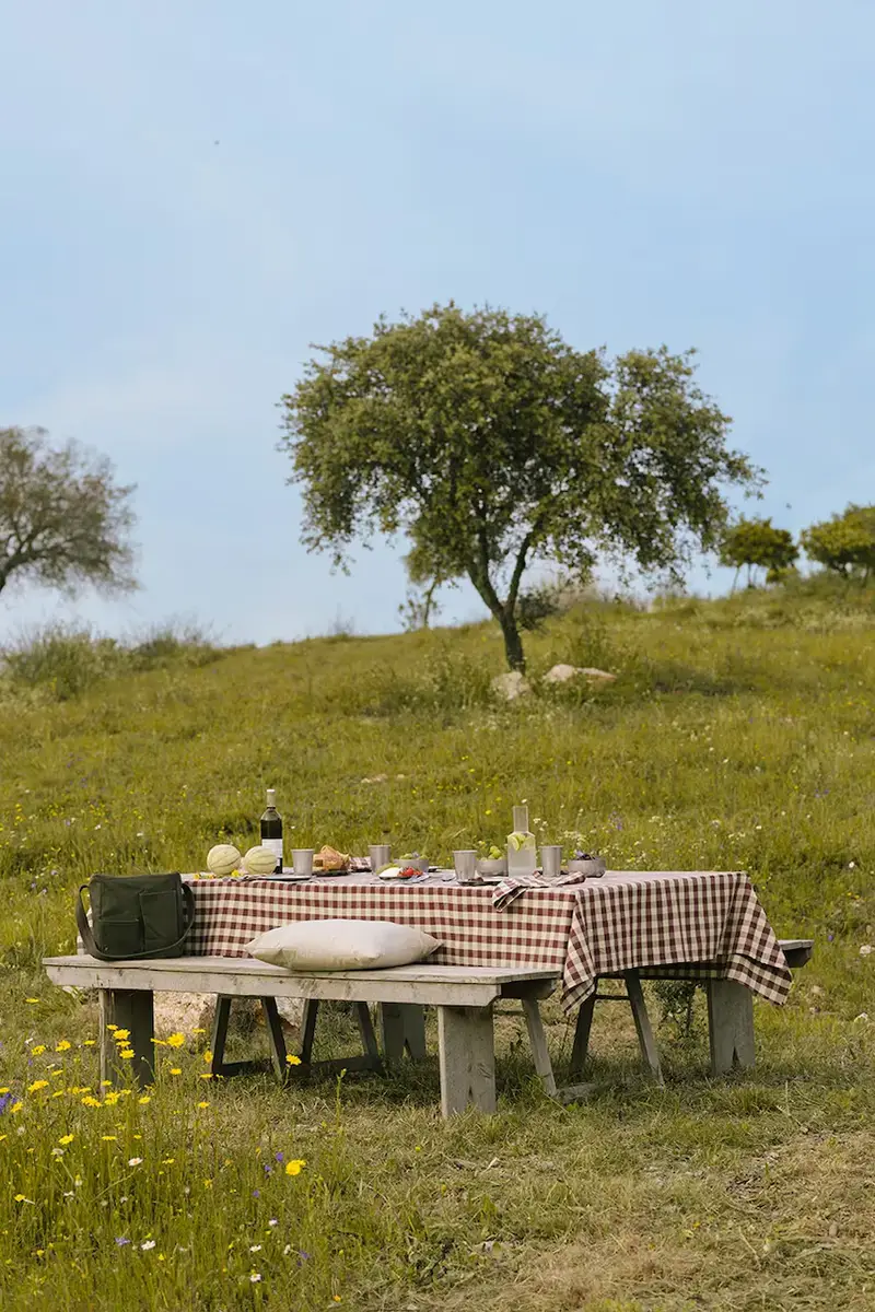 tovaglia in cotone Bothy 150 x240 cm colore marrone miniatura 3