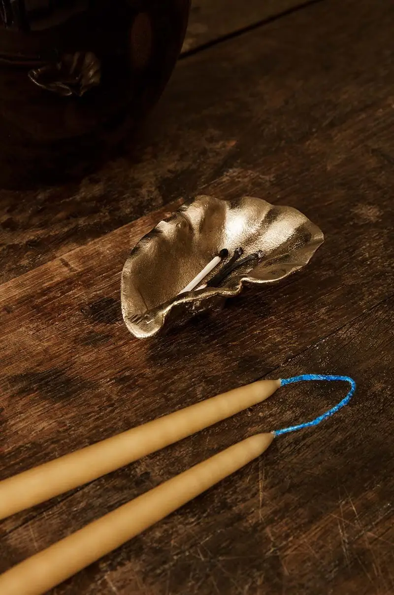 vasio decorativo Oyster Giallo miniatura 3