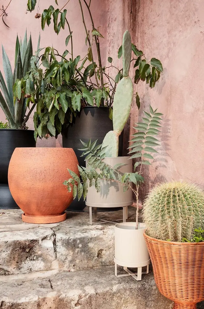 vaso da fiori con telaio Bau Pot Beige miniatura 2