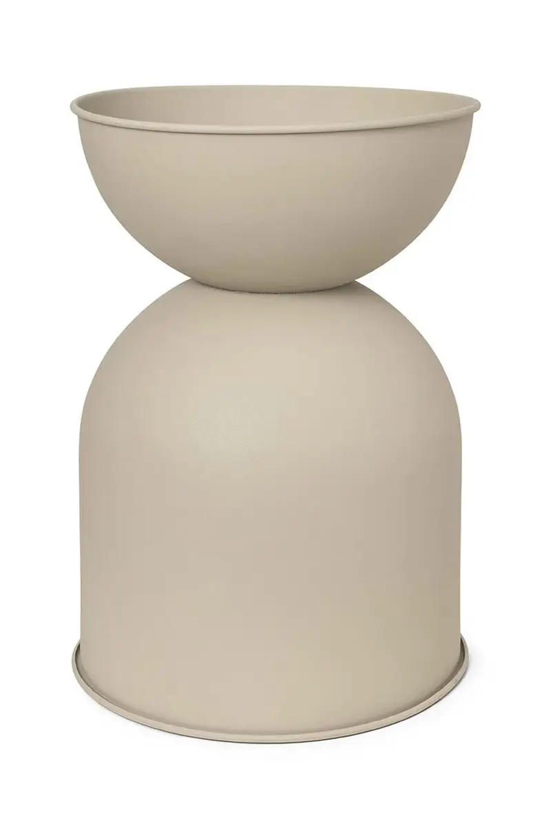 vaso da fiori Hourglass Pot M Beige miniatura 2