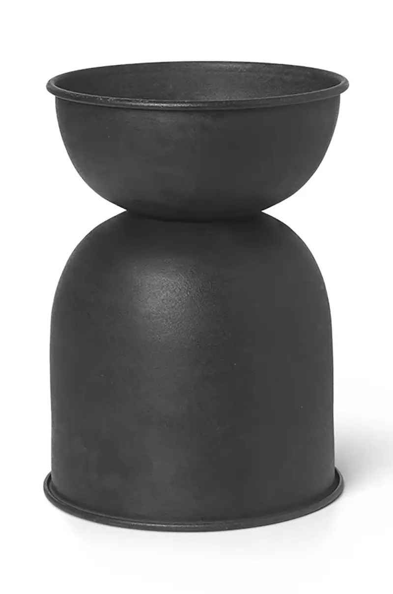 vaso da fiori Hourglass Pot XS Nero miniatura 2