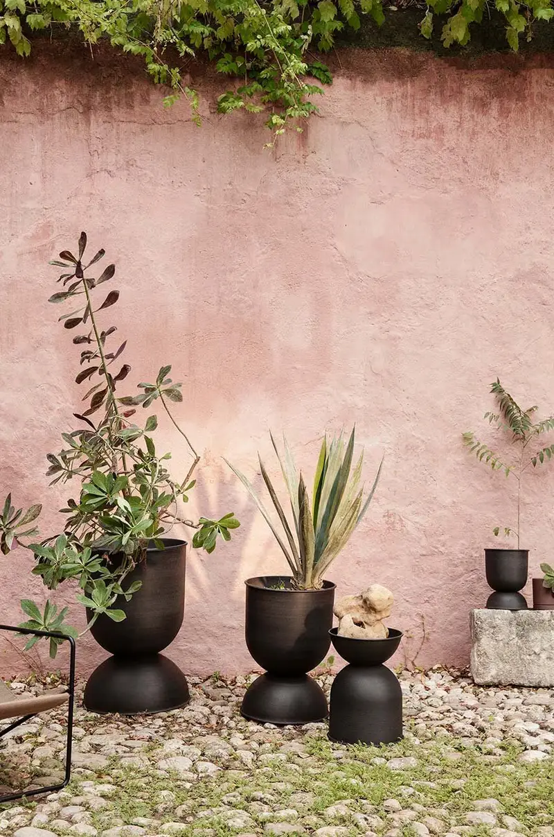 vaso da fiori Hourglass Pot XS Nero miniatura 3