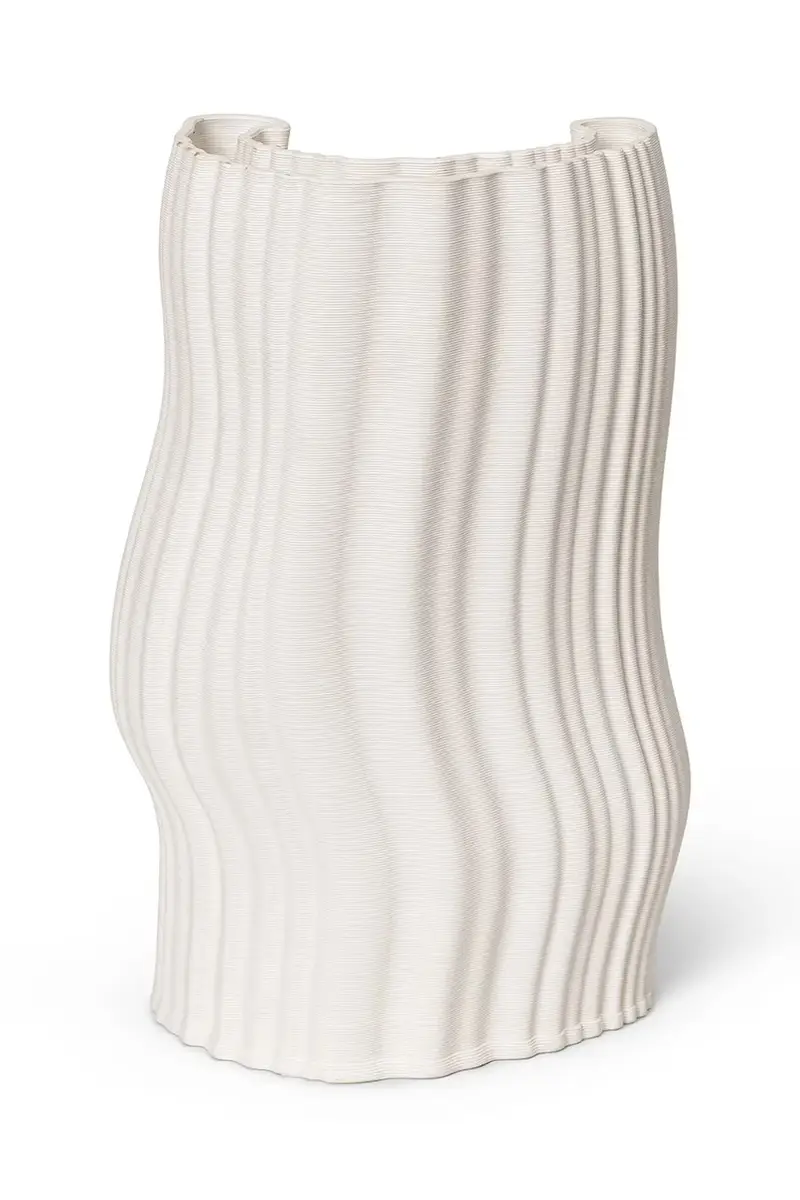 Ferm Living Vaso Decorativo Moire Bianco miniatura 2