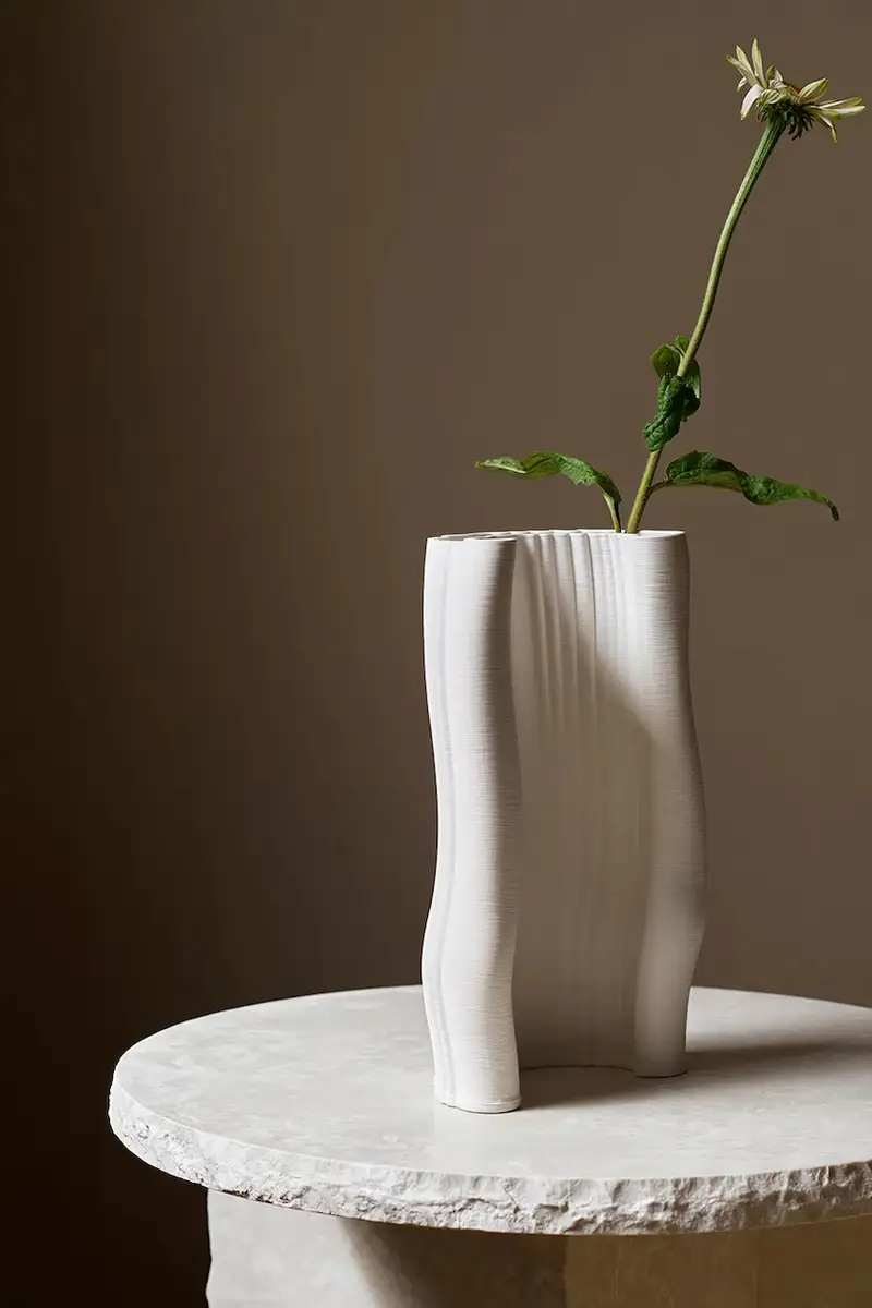 Ferm Living Vaso Decorativo Moire Bianco miniatura 5