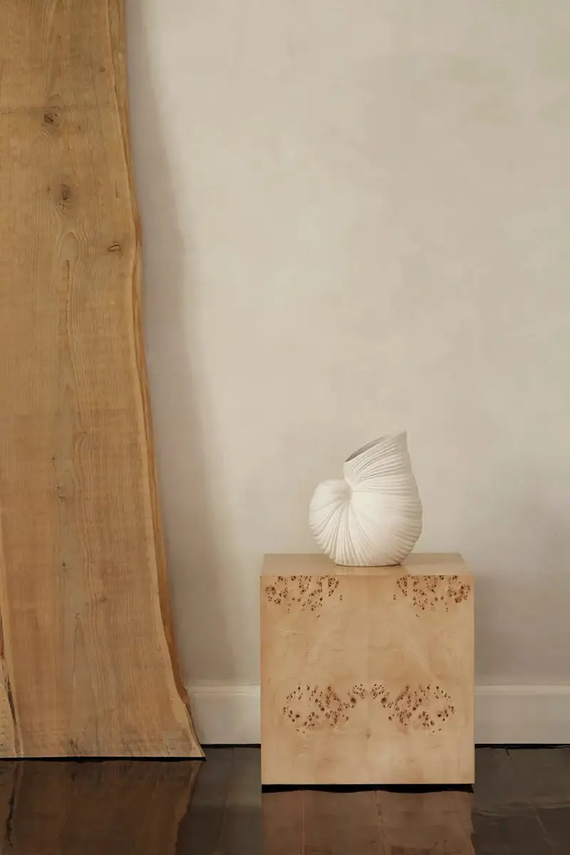 vaso decorativo Shell Bianco miniatura 3