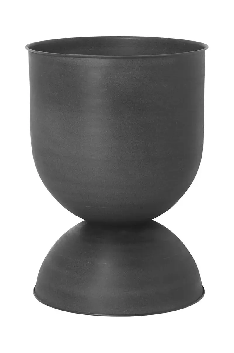 vaso Hourglass Pot M Nero