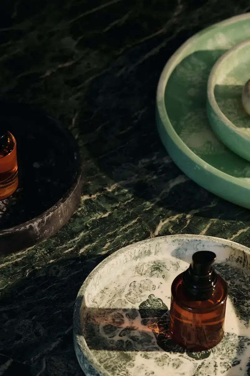 vassoio decorativo Mist 20 cm colore verde Turchese miniatura 2