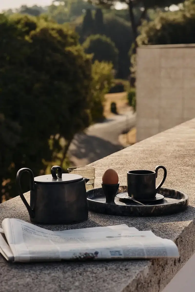 vassoio decorativo Mist 30 cm colore nero miniatura 3