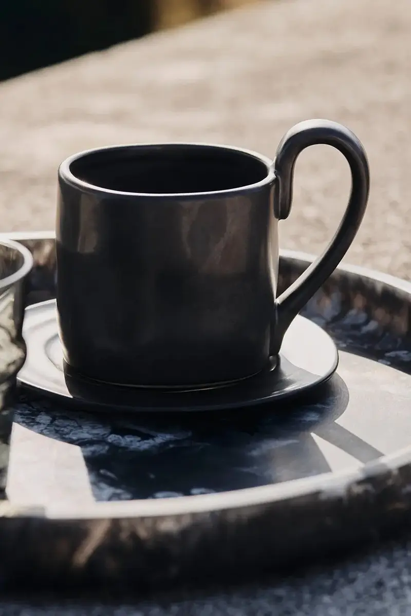 vassoio decorativo Mist 30 cm colore nero miniatura 4