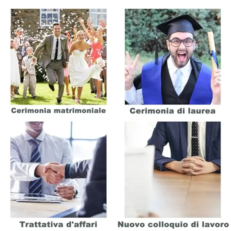 Fermacravatta Idea Regalo per Uomo - Anniversario, Natale, San Valentino, Compleanno, Laurea, Matrimonio, Festa, Nuovo miniatura 3