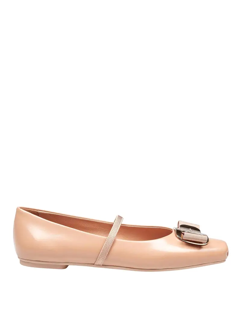 Ballerina Zina In Pelle Colore Amaretti Beige