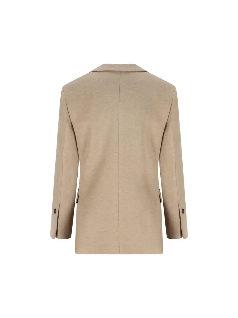 Blazer Monopetto In Lana BEIGE miniatura 2