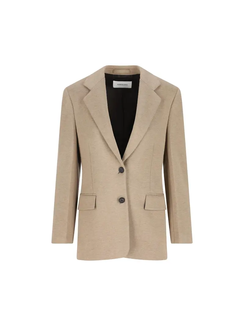 Blazer Monopetto In Lana BEIGE