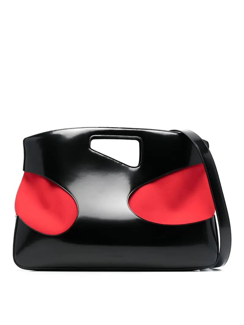 Borsa crossbody in pelle Nero