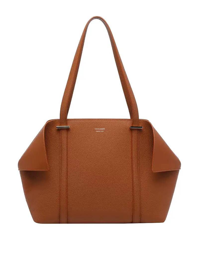 Borsa tote media Naturale Marrone