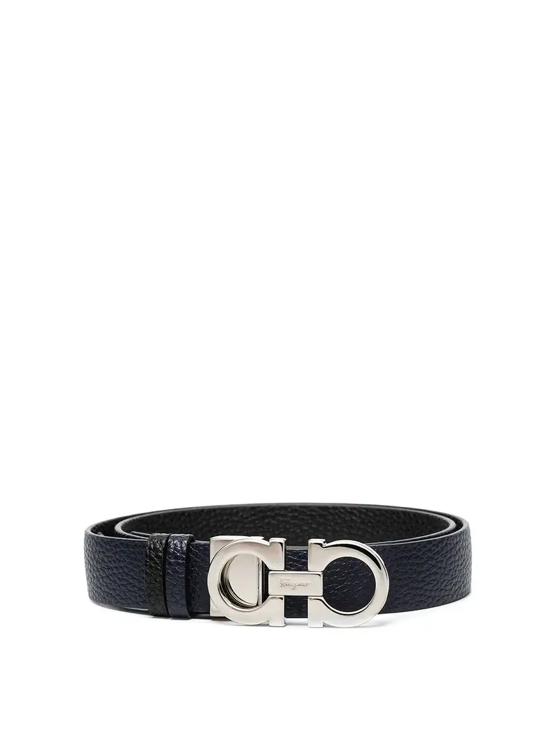 Cintura Gancini in pelle Viola