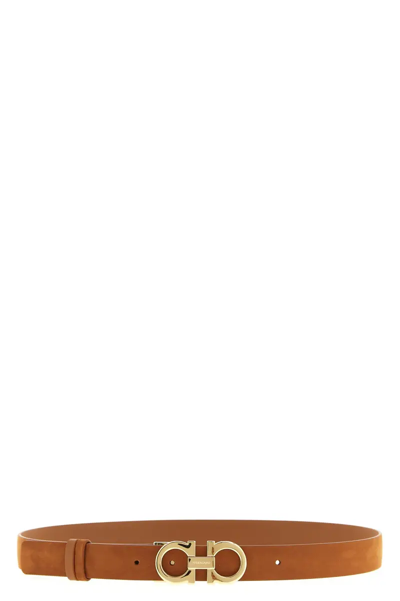 Cintura Reversibile 'Gancini' Marrone