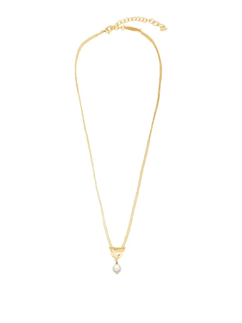 Collana di perle e cristalli di gancini Oro