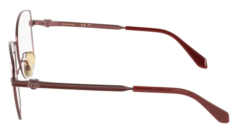 Donna Ferragamo SF2242 602 Montature da vista Metallo Bordeaux Squadrata Normale miniatura 3