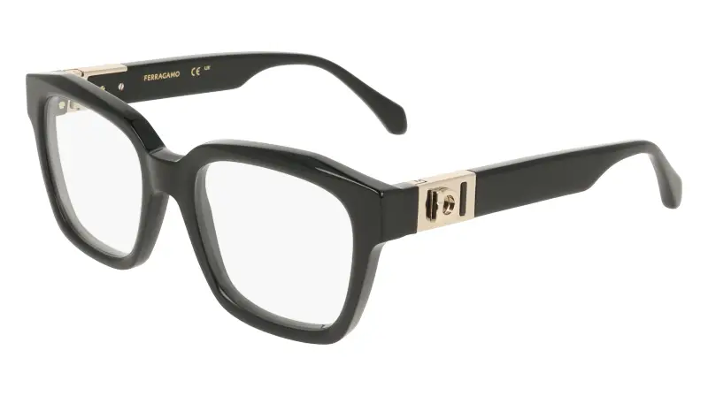 Donna Ferragamo SF3040 001 Montature da vista Acetato Nero Squadrata Normale