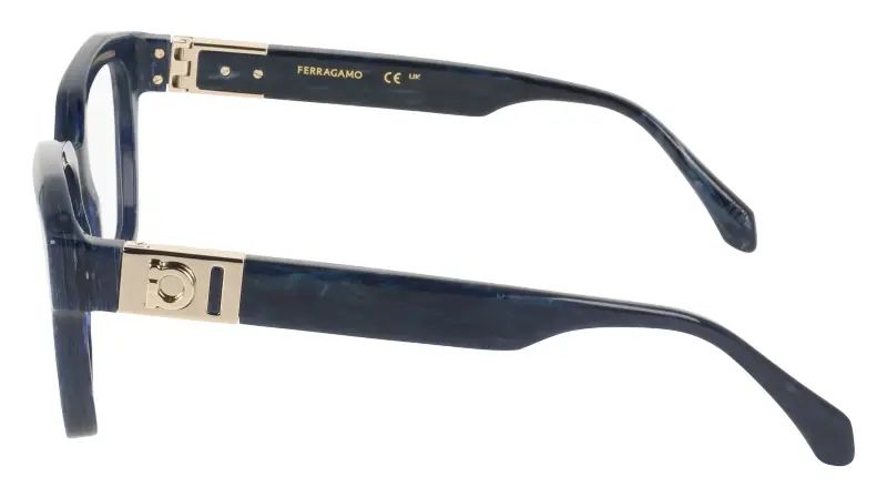 Donna Ferragamo SF3040 413 Montature da vista Acetato Blu Squadrata Normale miniatura 3