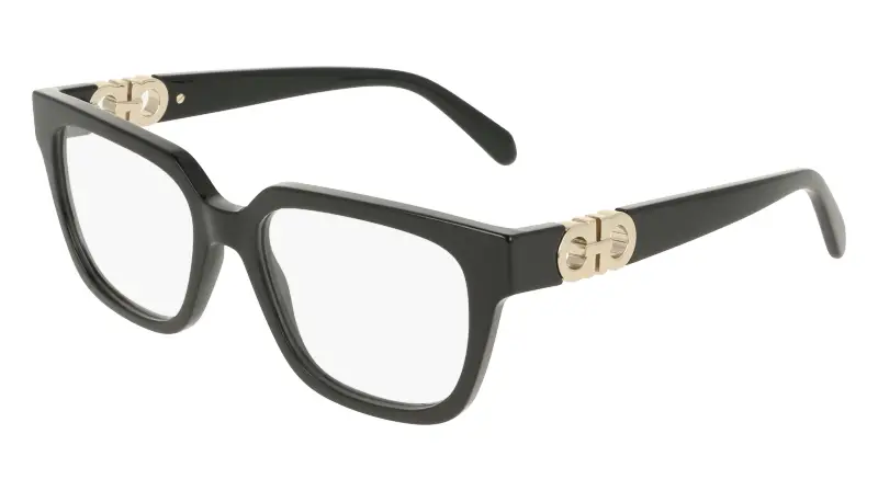 Donna Ferragamo SF3056 001 Montature da vista Acetato Nero Squadrata Normale