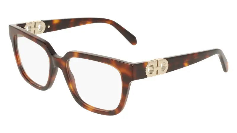 Donna Ferragamo SF3056 240 Montature da vista Acetato Havana Squadrata Normale