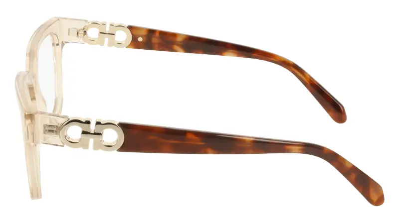 Donna Ferragamo SF3056 259 Montature da vista Acetato Beige Squadrata Normale miniatura 3