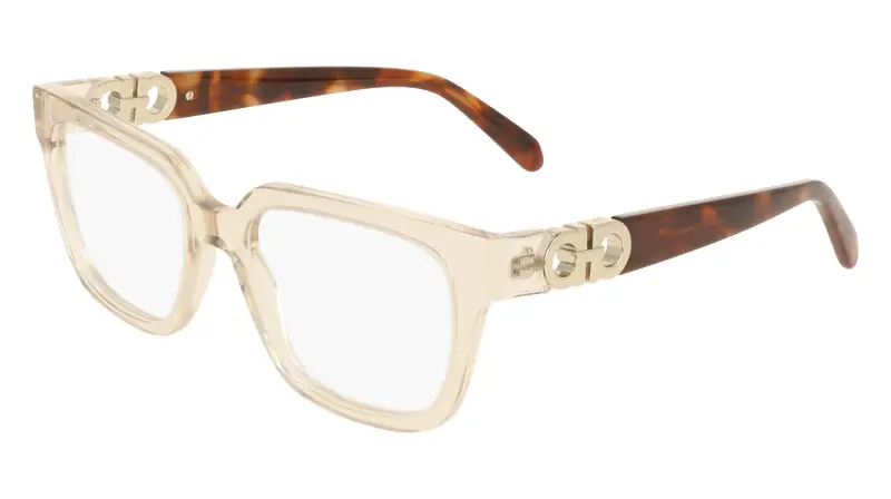 Donna Ferragamo SF3056 259 Montature da vista Acetato Beige Squadrata Normale