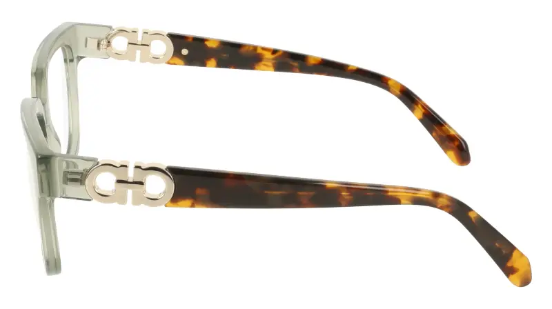 Donna Ferragamo SF3056 313 Montature da vista Acetato Verde Squadrata Normale miniatura 3