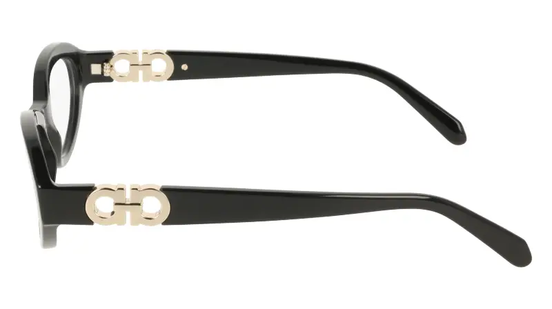 Donna Ferragamo SF3057 001 Montature da vista Acetato Nero Rotonda Normale miniatura 3