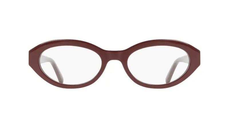Donna Ferragamo SF3057 606 Montature da vista Acetato Bordeaux Rotonda Normale miniatura 2