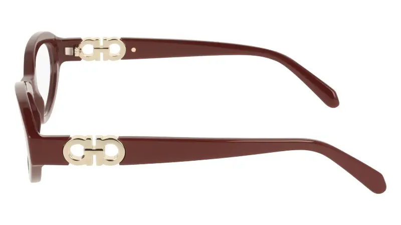 Donna Ferragamo SF3057 606 Montature da vista Acetato Bordeaux Rotonda Normale miniatura 3