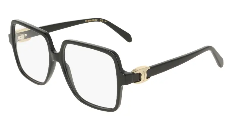 Donna Ferragamo SF3058 001 Montature da vista Acetato Nero Squadrata Normale