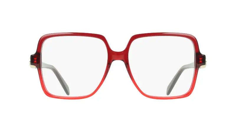 Donna Ferragamo SF3058 615 Montature da vista Acetato Rosso Squadrata Normale miniatura 2