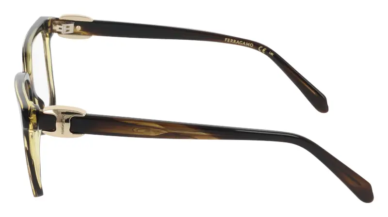 Donna Ferragamo SF3059 323 Montature da vista Acetato Verde Squadrata Normale miniatura 3