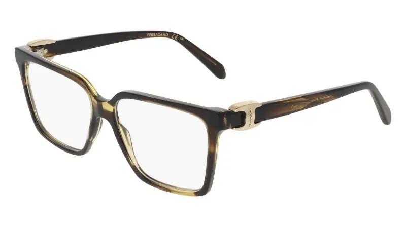 Donna Ferragamo SF3059 323 Montature da vista Acetato Verde Squadrata Normale