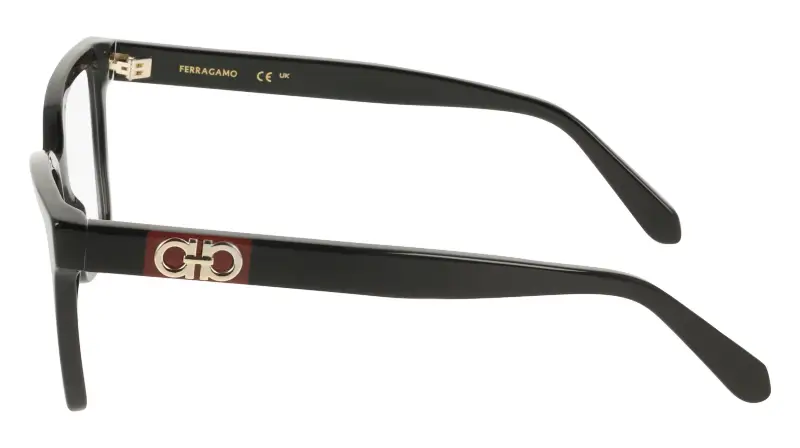 Donna Ferragamo SF3060 001 Montature da vista Acetato Nero Squadrata Normale miniatura 3