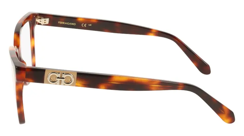 Donna Ferragamo SF3060 240 Montature da vista Acetato Havana Squadrata Normale miniatura 3