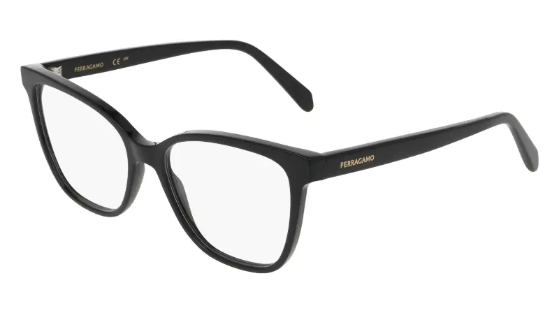 Donna Ferragamo SF3062 001 Montature da vista Acetato Nero Squadrata Normale