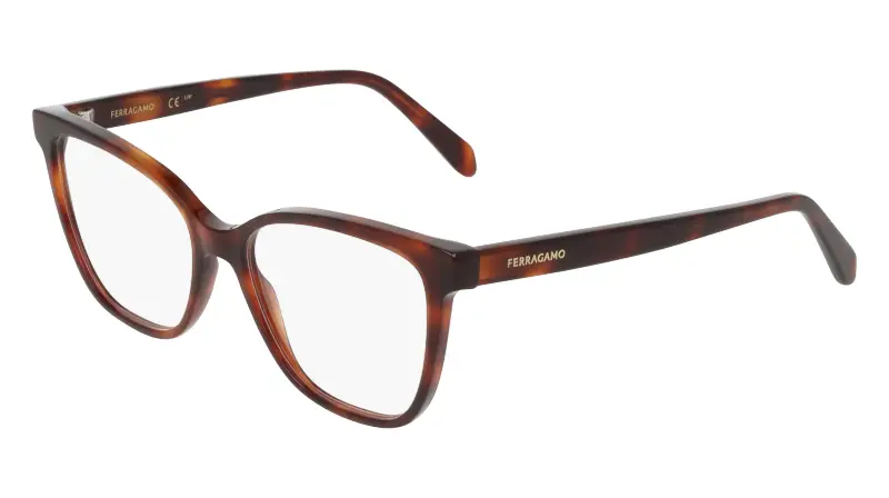 Donna Ferragamo SF3062 240 Montature da vista Acetato Havana Squadrata Normale