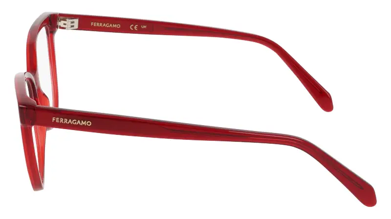 Donna Ferragamo SF3062 612 Montature da vista Acetato Bordeaux Squadrata Normale miniatura 3