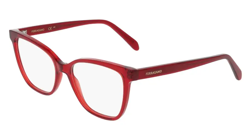 Donna Ferragamo SF3062 612 Montature da vista Acetato Bordeaux Squadrata Normale