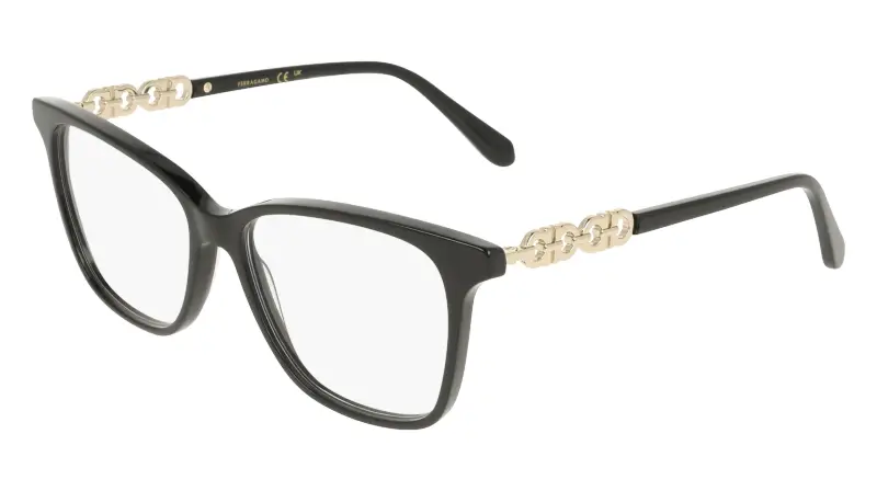 Donna Ferragamo SF3064 001 Montature da vista Acetato Nero Squadrata Normale
