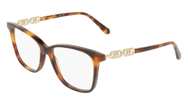 Donna Ferragamo SF3064 240 Montature da vista Acetato Havana Squadrata Normale