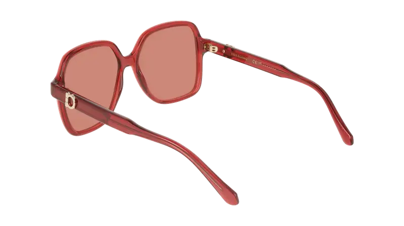Ferragamo Occhiali da sole Donna Rosso 876301 miniatura 3