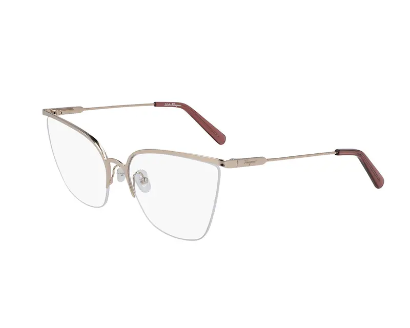 Ferragamo Donna SF2197 42905 716 Montature da vista Metallo Oro  Farfalla