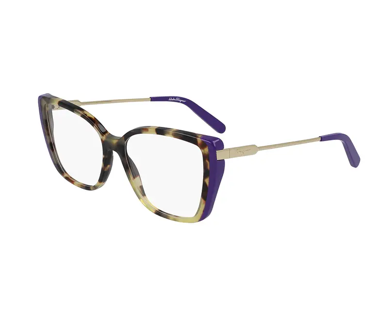 Ferragamo Donna SF2850 41546 285 Montature da vista Acetato Havana  Farfalla
